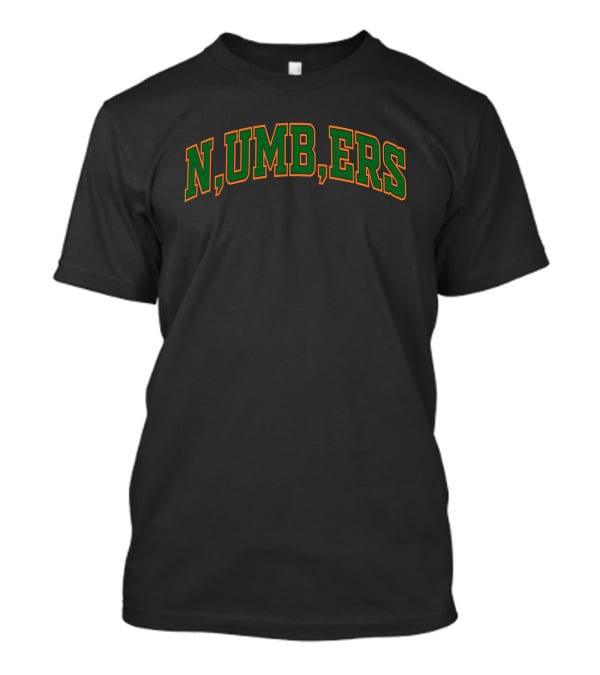 Larry June Midnight Organic Numbers Green T-Shirt