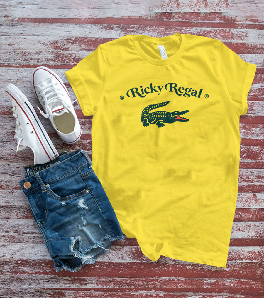 Lacoste Ricky Regal Yellow Crocodile Logo Apparel Collaboration T-Shirt