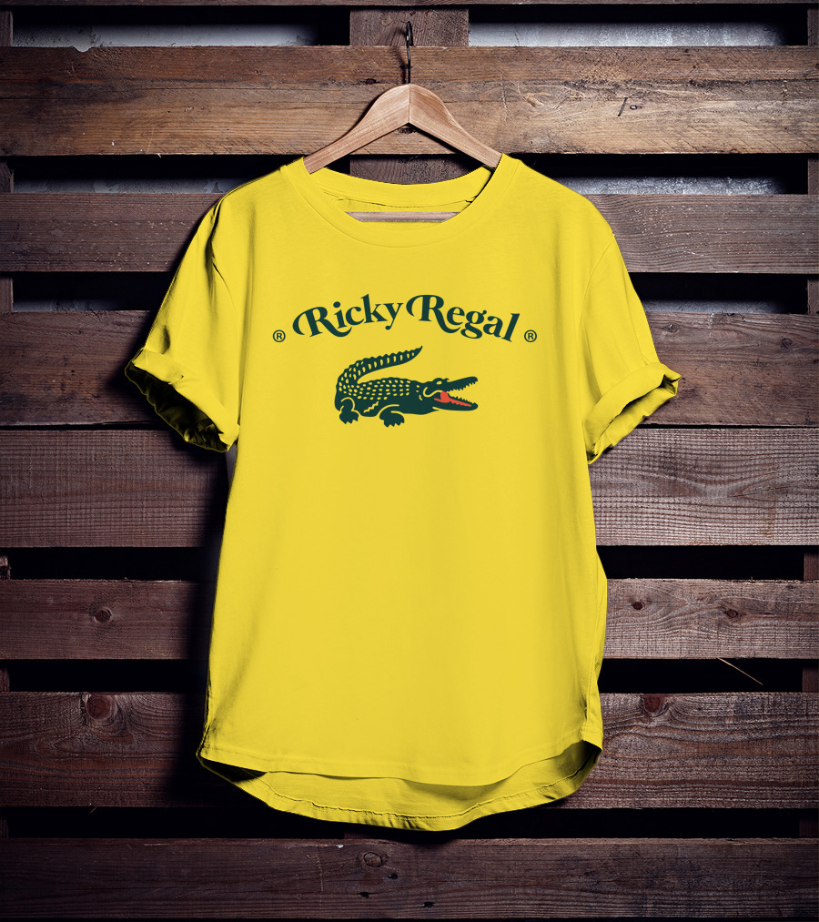Lacoste Ricky Regal Yellow Crocodile Logo Apparel Collaboration T-Shirt