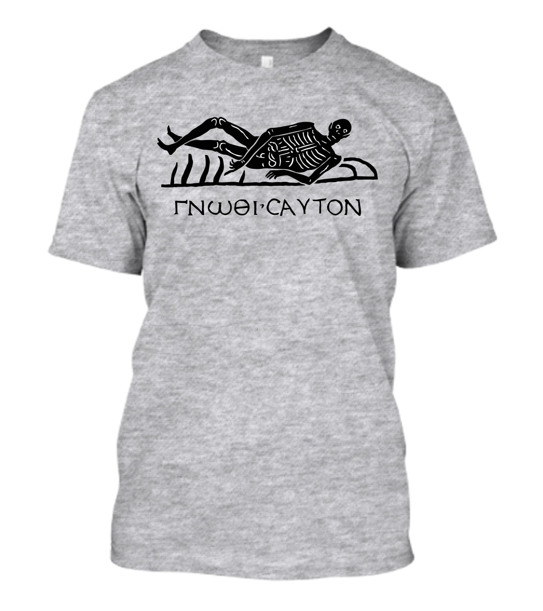 Know Thyself GNOΘI CAYTON Skeleton Archaeology Iconography T-Shirt