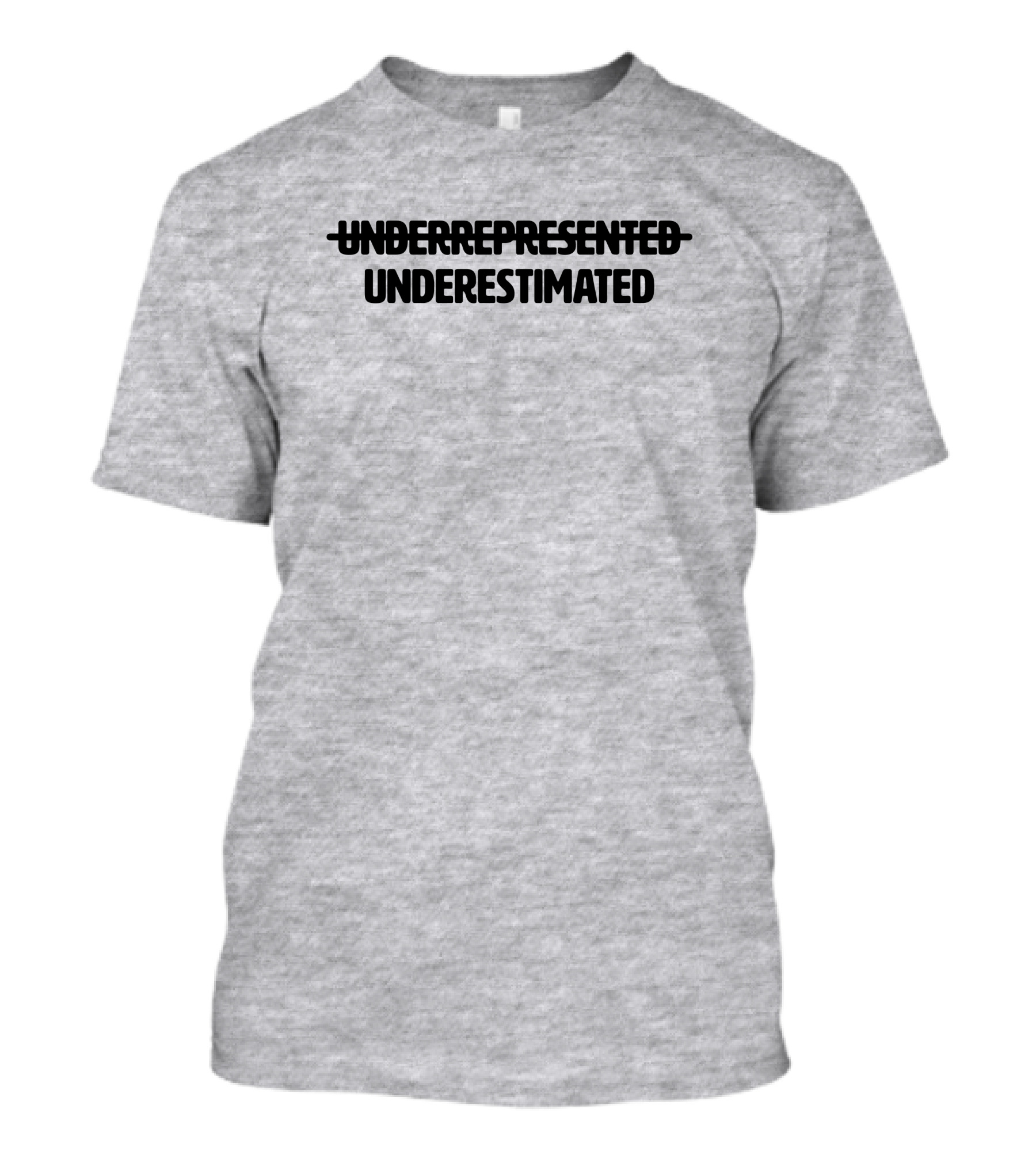 Underrepresented Strikethrough Underestimated Cotton Bureau T-Shirt