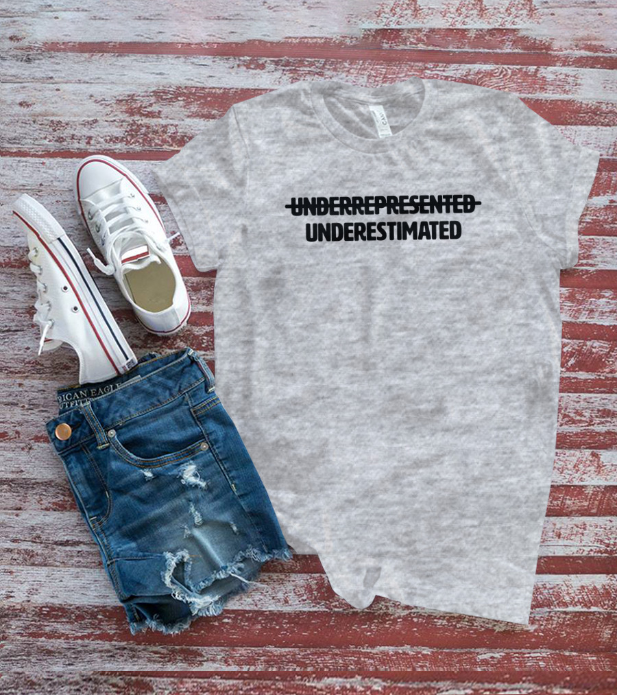 Underrepresented Strikethrough Underestimated Cotton Bureau T-Shirt