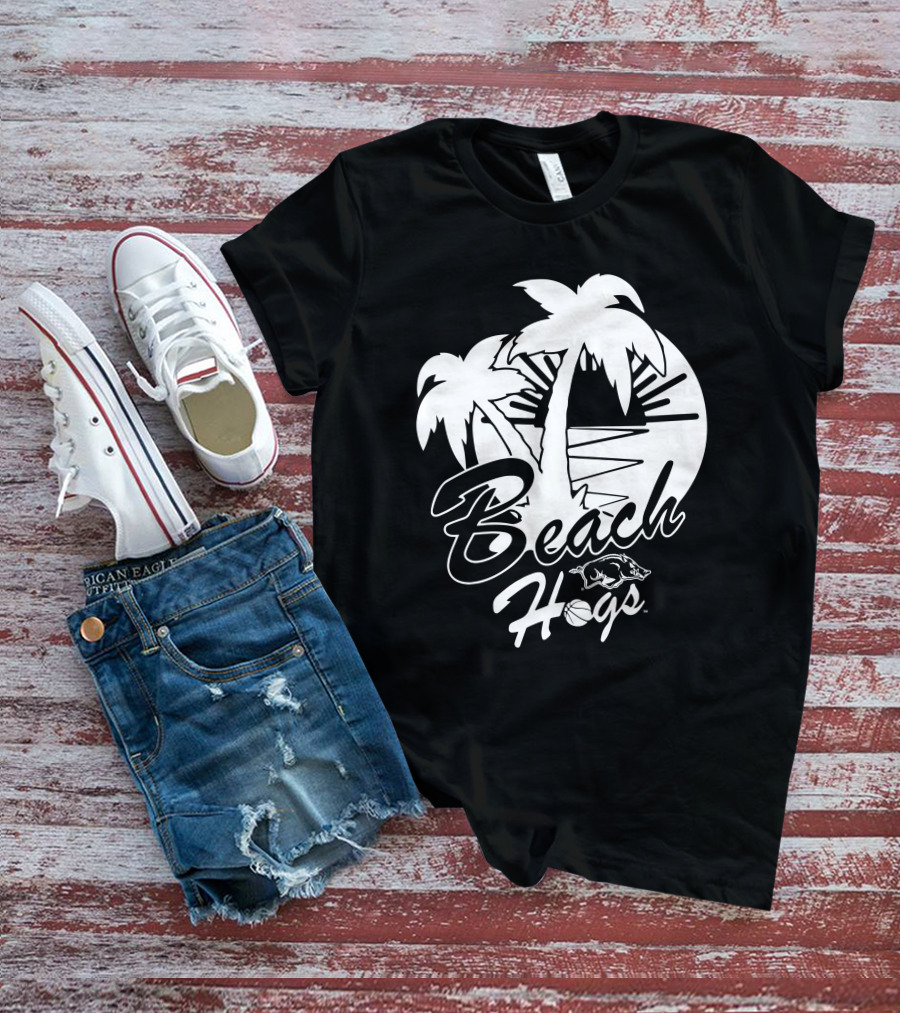 Eric Musselman Beach Hogs 15 Arkansas Razorback Men's Basketball Palm Trees @Razorbackmbb T-Shirt
