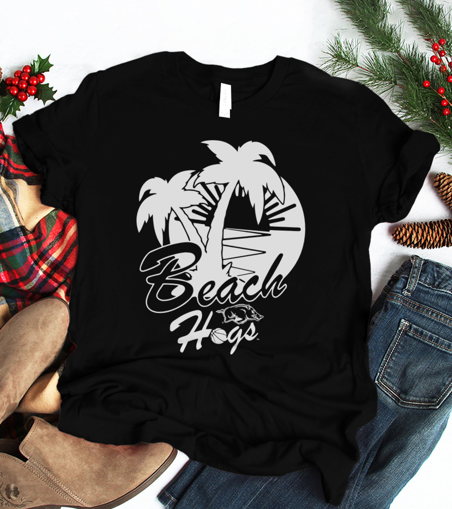 Eric Musselman Beach Hogs 15 Arkansas Razorback Men's Basketball Palm Trees @Razorbackmbb T-Shirt