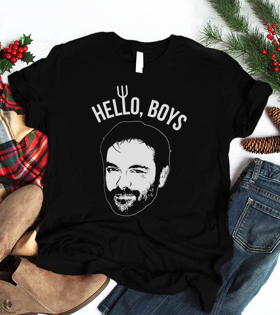 Mark Sheppard Merch Hello Boys Crowley Face T-Shirt