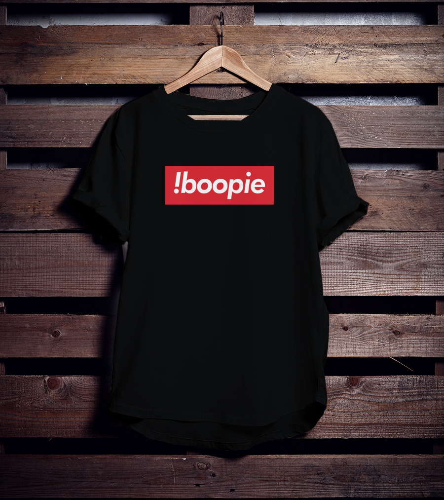 Boopieverse A Mellow Boop Merch Boopie Box Exclamation Boopie Red Block T-Shirt
