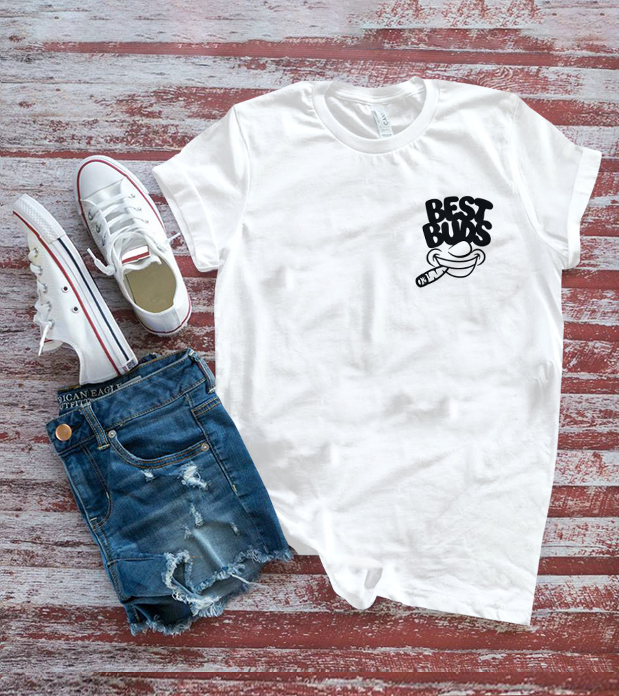 Best Buds Merch Best Buds Smiling Face With Joint T-Shirt