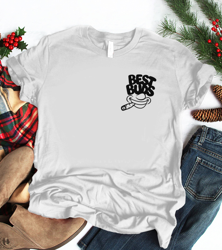 Best Buds Merch Best Buds Smiling Face With Joint T-Shirt