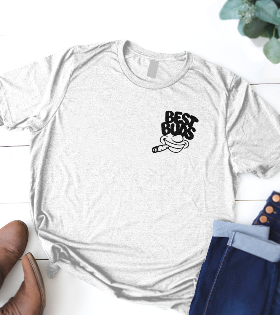 Best Buds Merch Best Buds Smiling Face With Joint T-Shirt