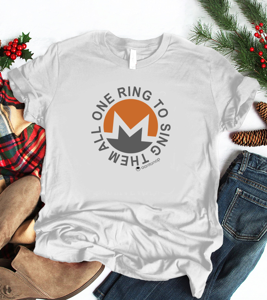 Aantonop Monero Logo One Ring To Sing Them All T-Shirt