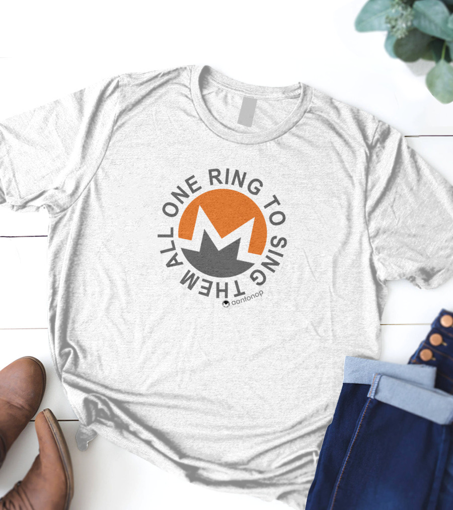 Aantonop Monero Logo One Ring To Sing Them All T-Shirt
