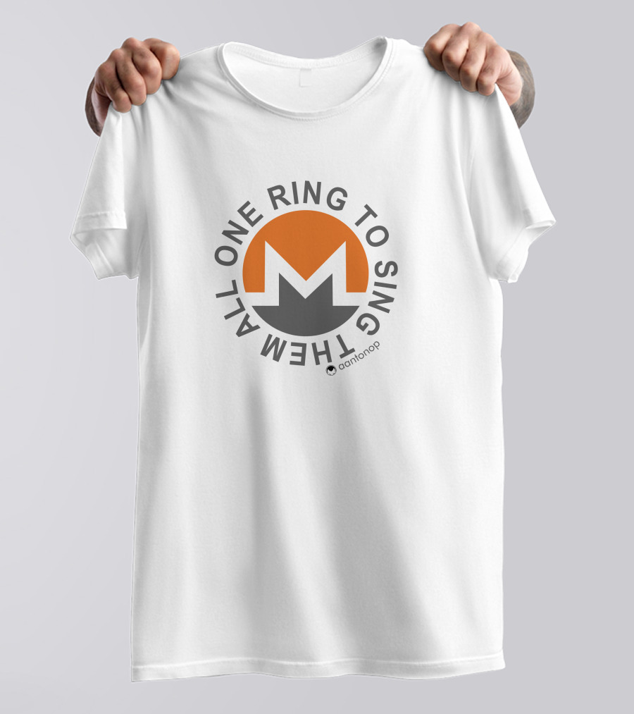 Aantonop Monero Logo One Ring To Sing Them All T-Shirt