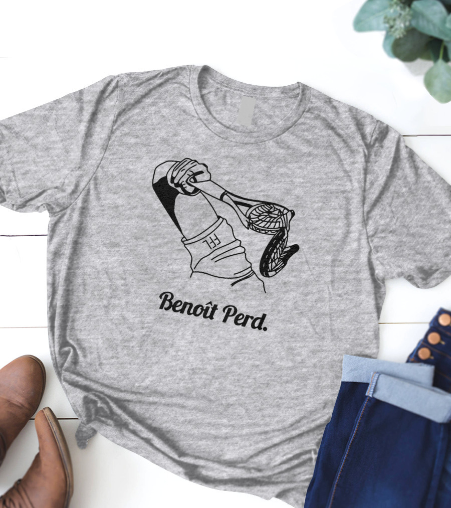 Benoît Perd Ffl Lose Merchandise Tennis Racket Image T-Shirt