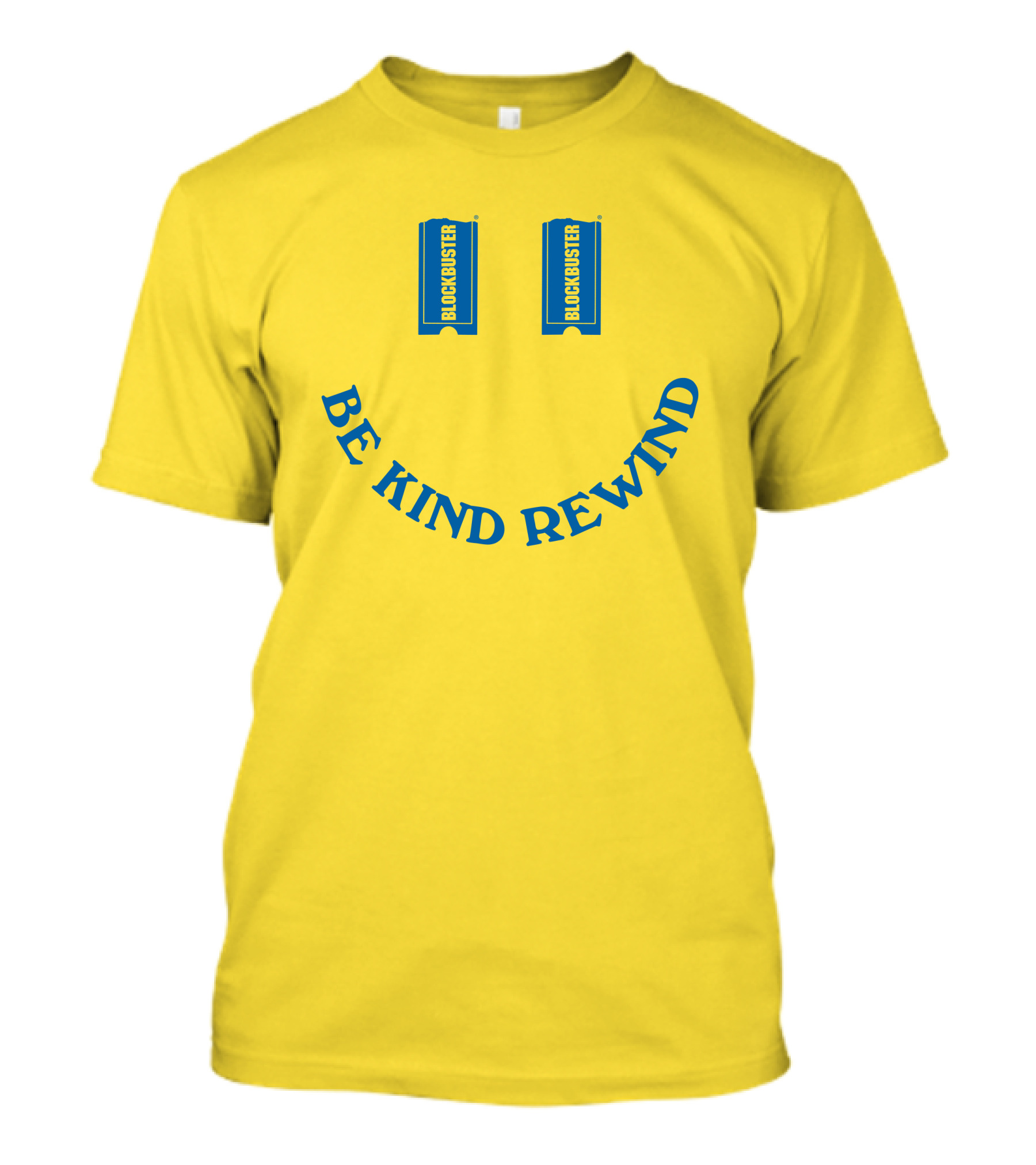 Blockbuster Be Kind Rewind Smiley Face Concept T-Shirt