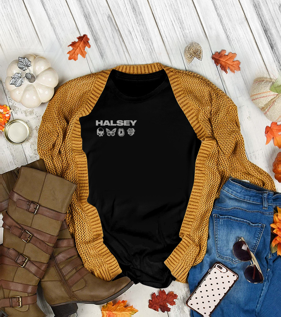 Halsey Skull Butterfly Symbols T-Shirt