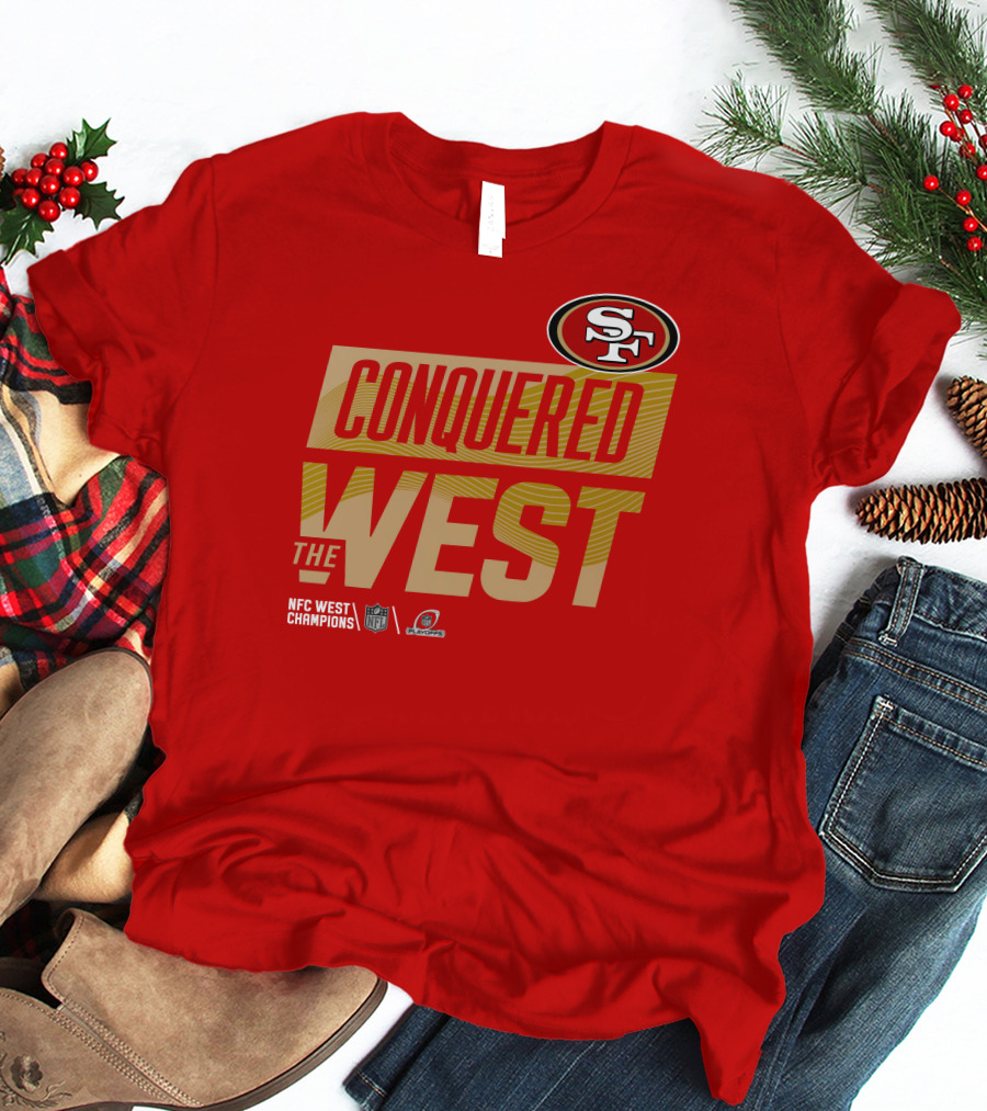 San Francisco 49Ers Conquered The West NFL Logo 49ers Shop T-Shirt