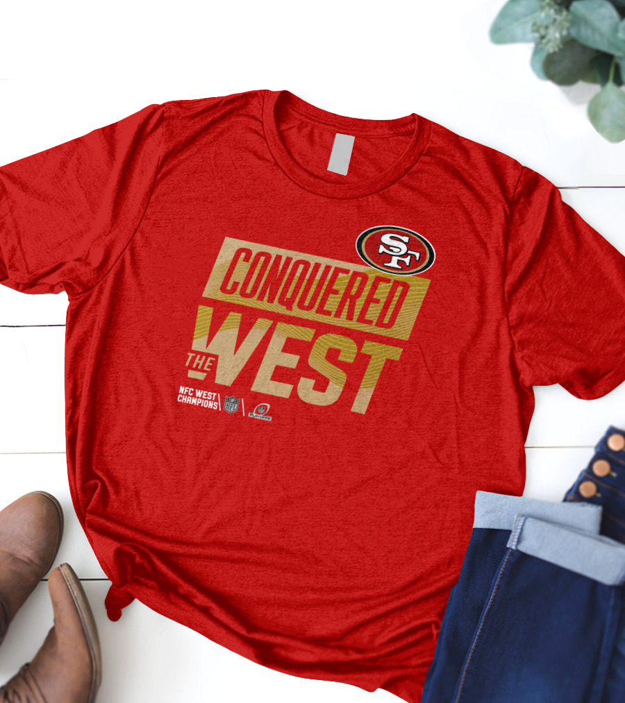San Francisco 49Ers Conquered The West NFL Logo 49ers Shop T-Shirt