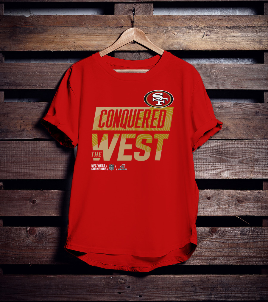 San Francisco 49Ers Conquered The West NFL Logo 49ers Shop T-Shirt