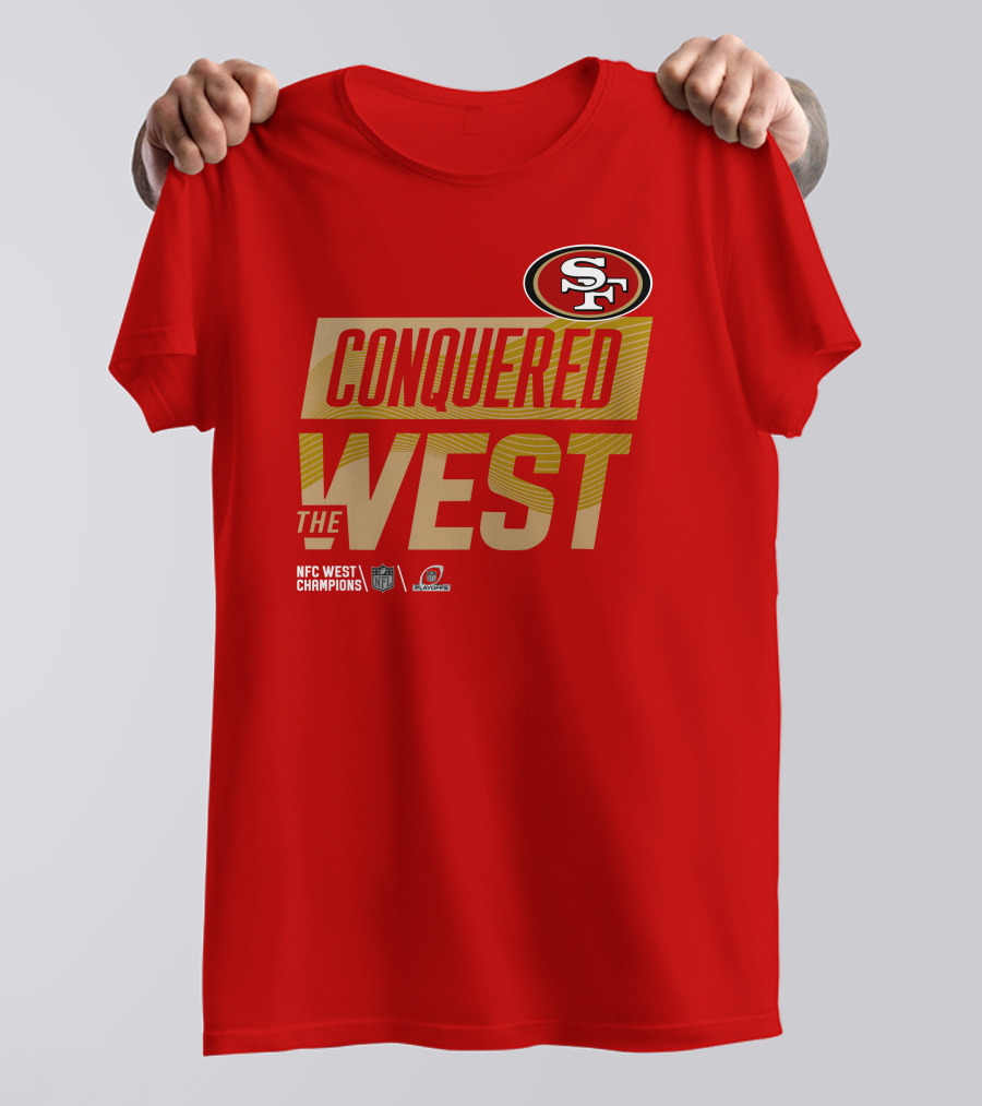 San Francisco 49Ers Conquered The West NFL Logo 49ers Shop T-Shirt