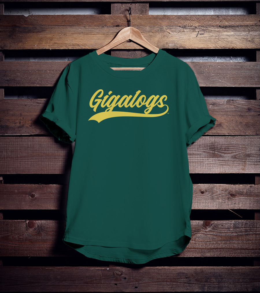 Gigalogs Classic Script Yellow T-Shirt