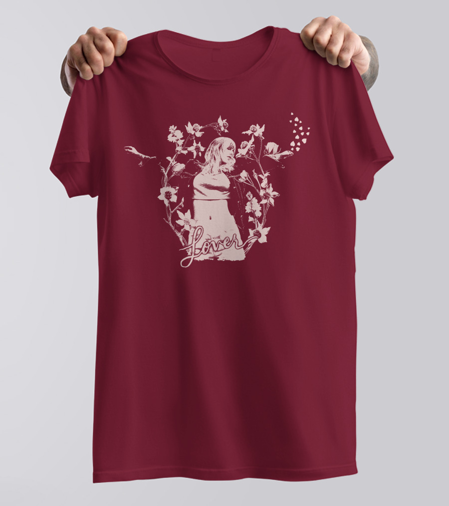 Taylor Swift Lover Floral Silhouette Summer T-Shirt
