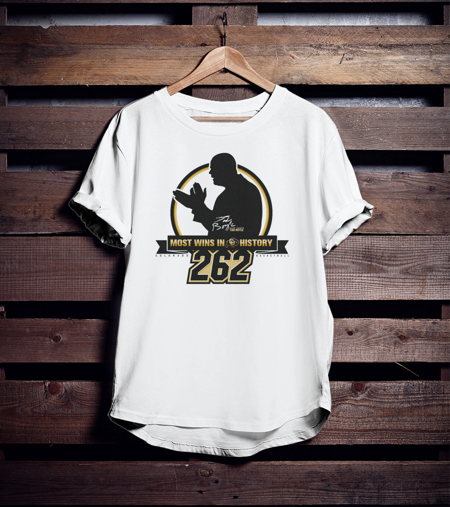 Tad Boyle Most Wins In Colorado Basketball History 262 T-Shirt