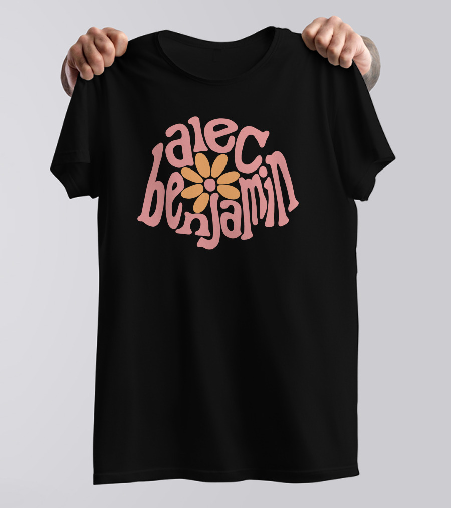 Alec Benjamin Wavy Flower Text With Daisy T-Shirt