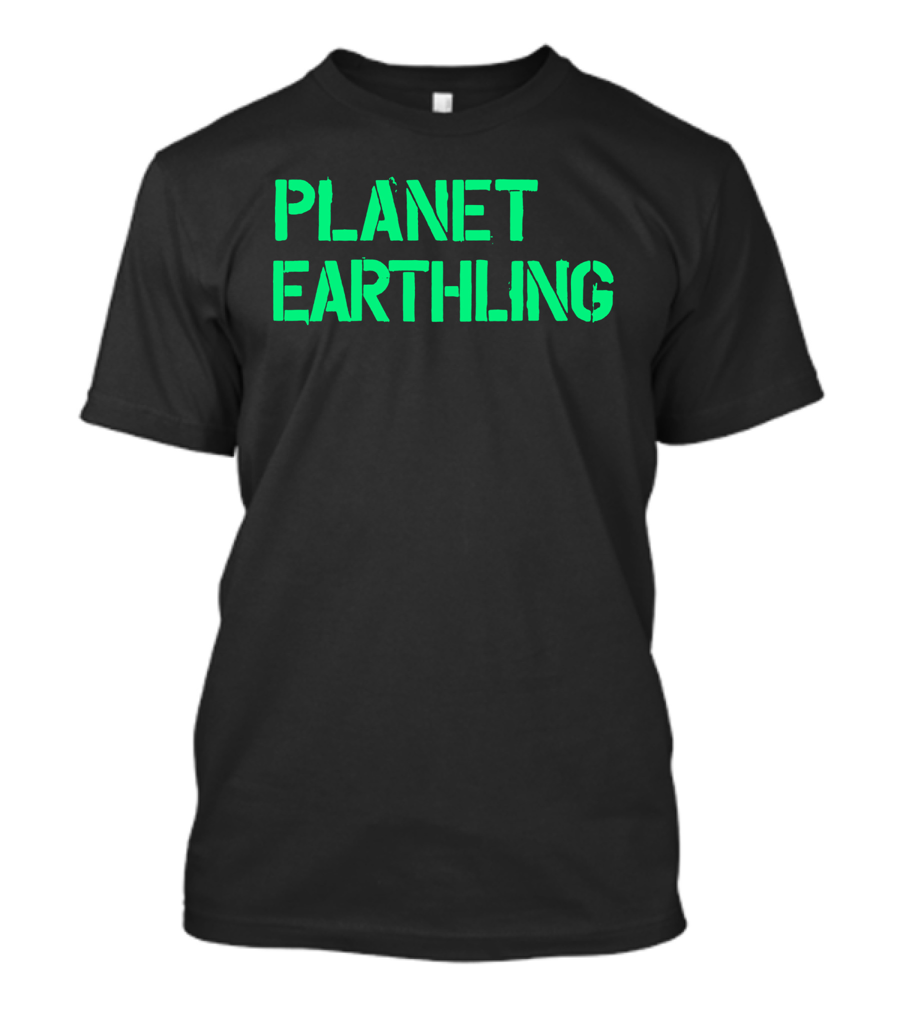 Punkmasters Planet Earthling Bold Green Text T-Shirt