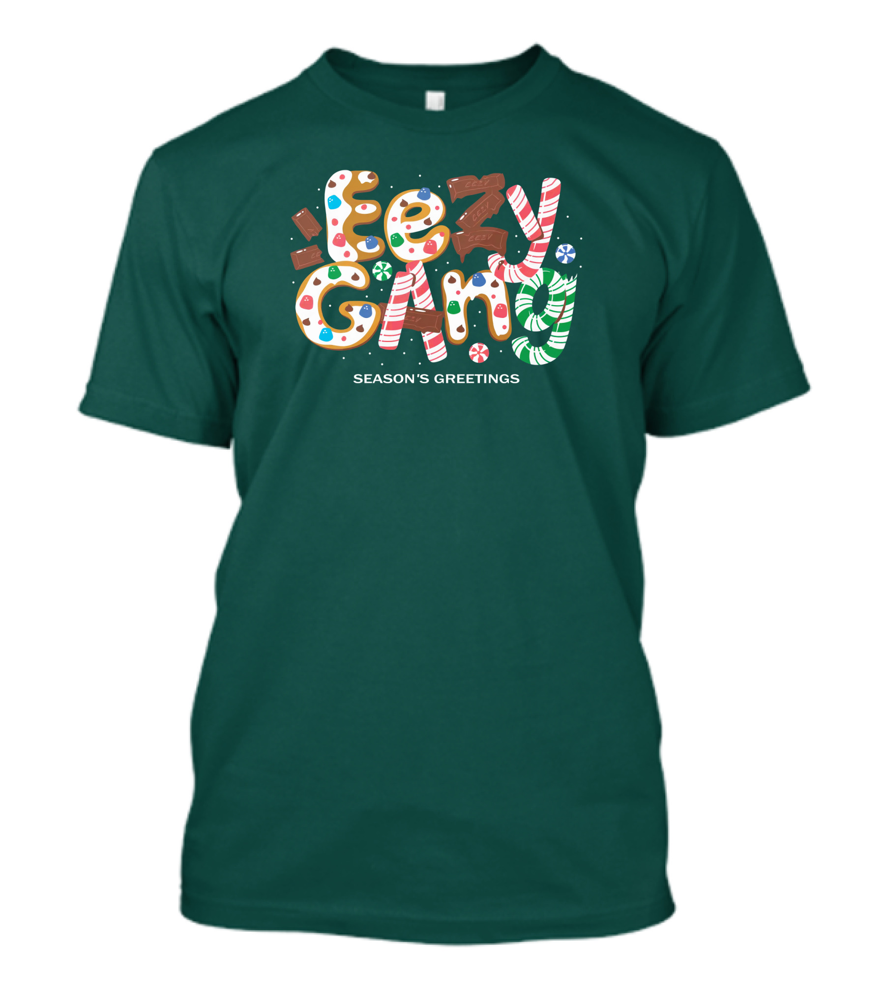 Yeezy Gang Festive Holiday Cookie Lettering T-Shirt
