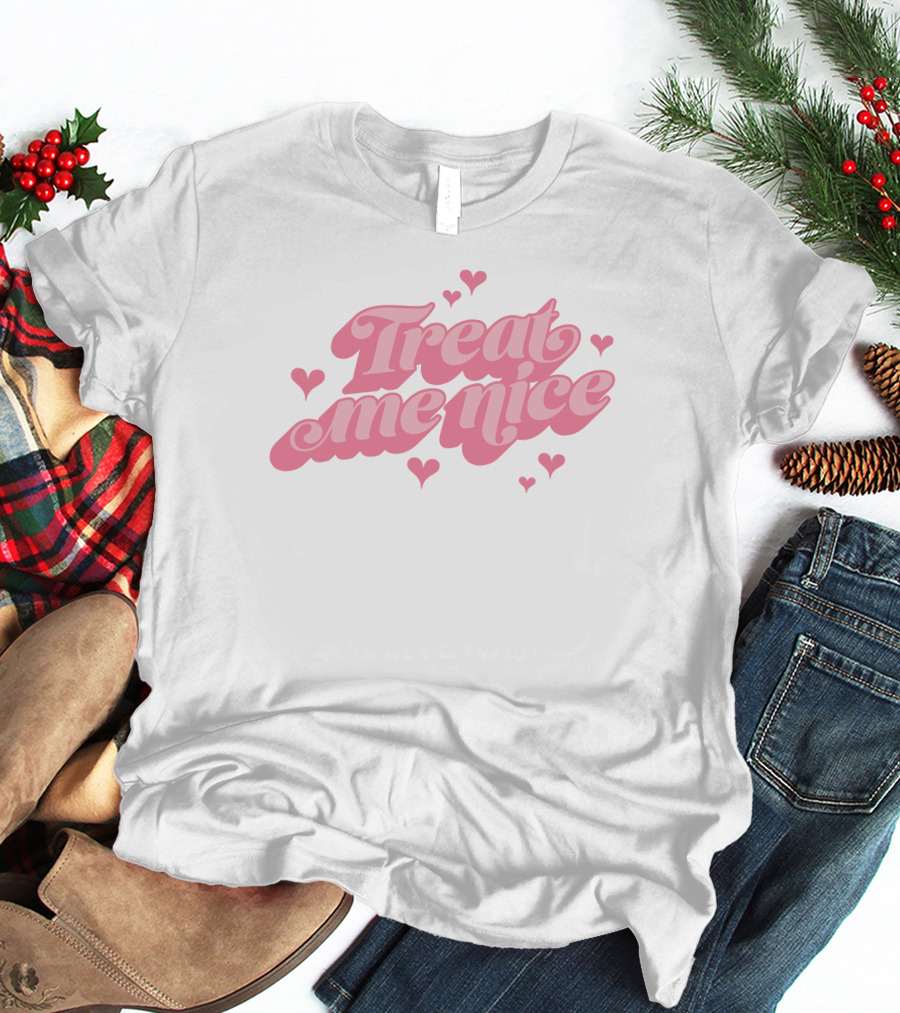 Anne Marie Treat Me Nice Pink Hearts T-Shirt