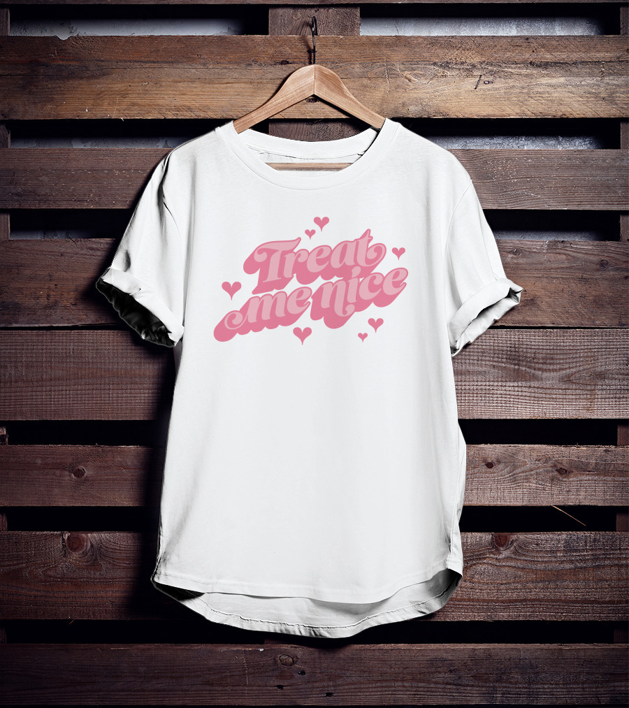 Anne Marie Treat Me Nice Pink Hearts T-Shirt