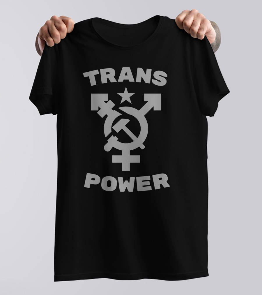 Trans Power Hammer And Sickle Star T-Shirt