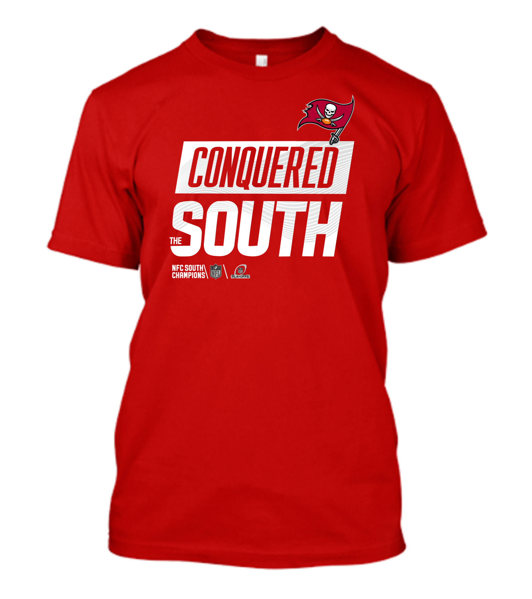 Tampa Bay Buccaneers Conquered South NFL Playoffs Shirt Red T-Shirt