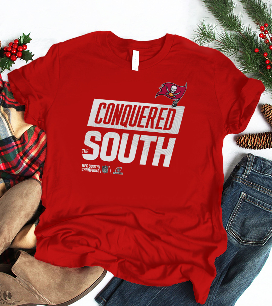 Tampa Bay Buccaneers Conquered South NFL Playoffs Shirt Red T-Shirt