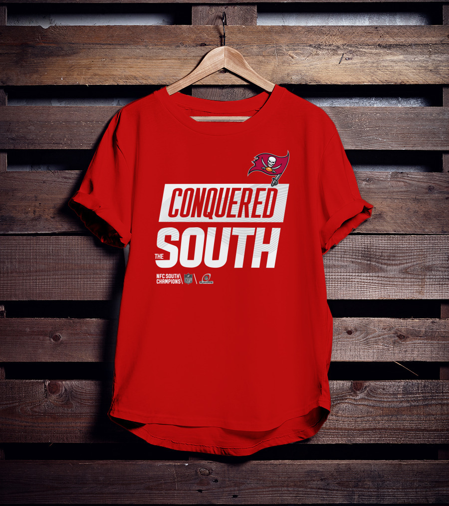 Tampa Bay Buccaneers Conquered South NFL Playoffs Shirt Red T-Shirt