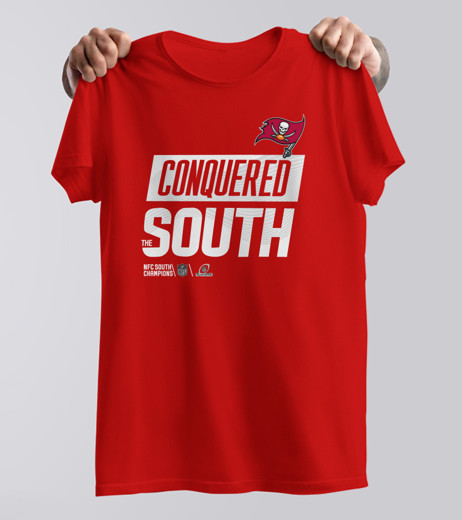Tampa Bay Buccaneers Conquered South NFL Playoffs Shirt Red T-Shirt