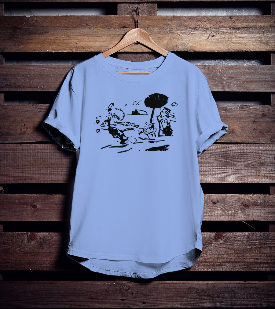 Krazy Kat Jules Pow Zip Comic Scene T-Shirt