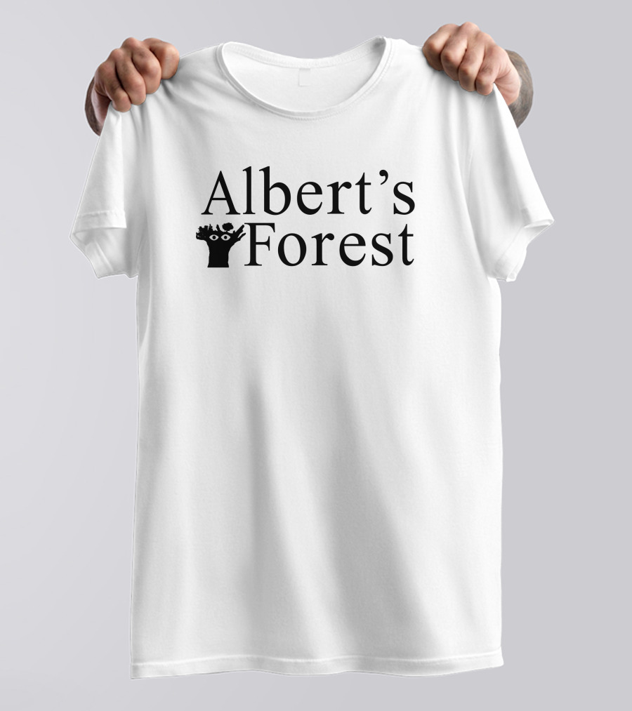 Albert's Forest Tree Silhouette With Owl And Leaves T-Shirt