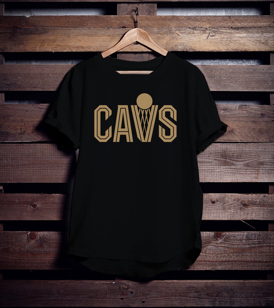 Cavs Team Homage Black Cavaliers New CAVS Basketball T-Shirt