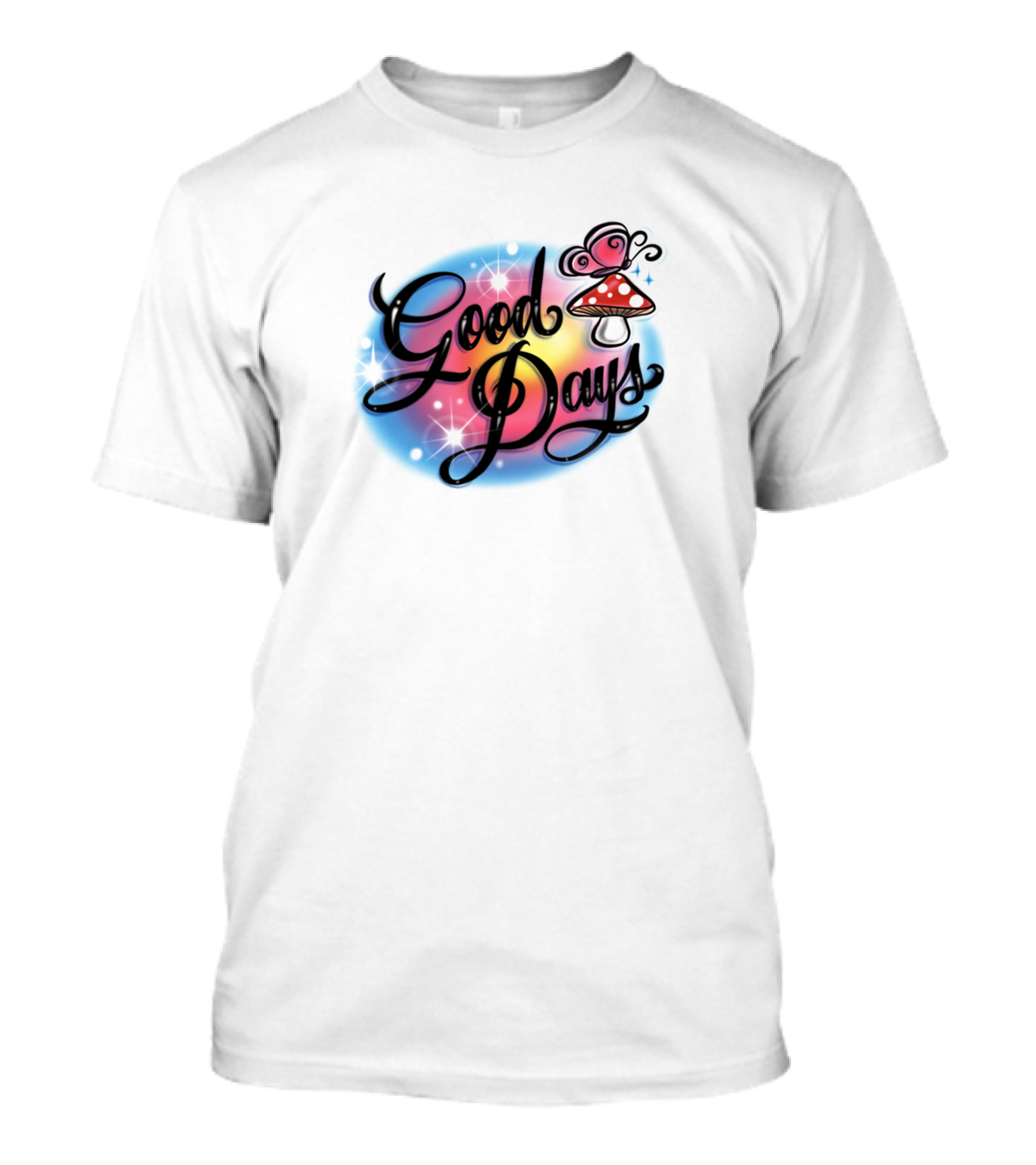 Good Days Mushroom Psychedelic Retro Vibe T-Shirt