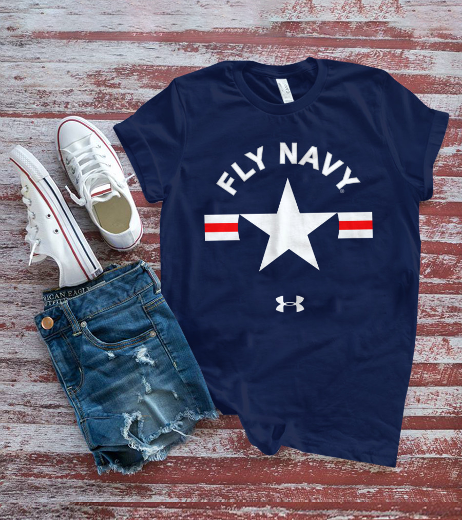 FLY NAVY Under Armour White Star Red Stripes T-Shirt