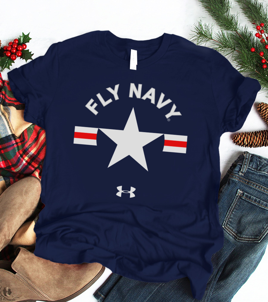 FLY NAVY Under Armour White Star Red Stripes T-Shirt