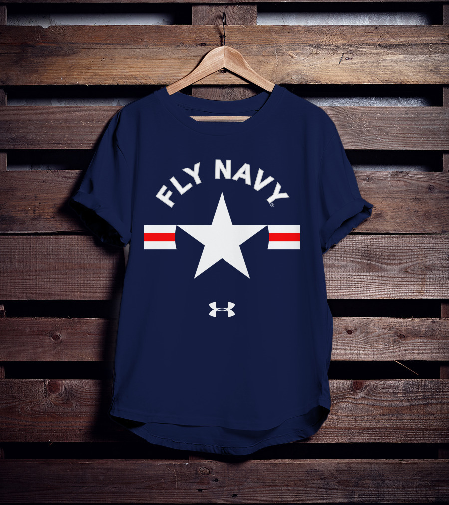 FLY NAVY Under Armour White Star Red Stripes T-Shirt