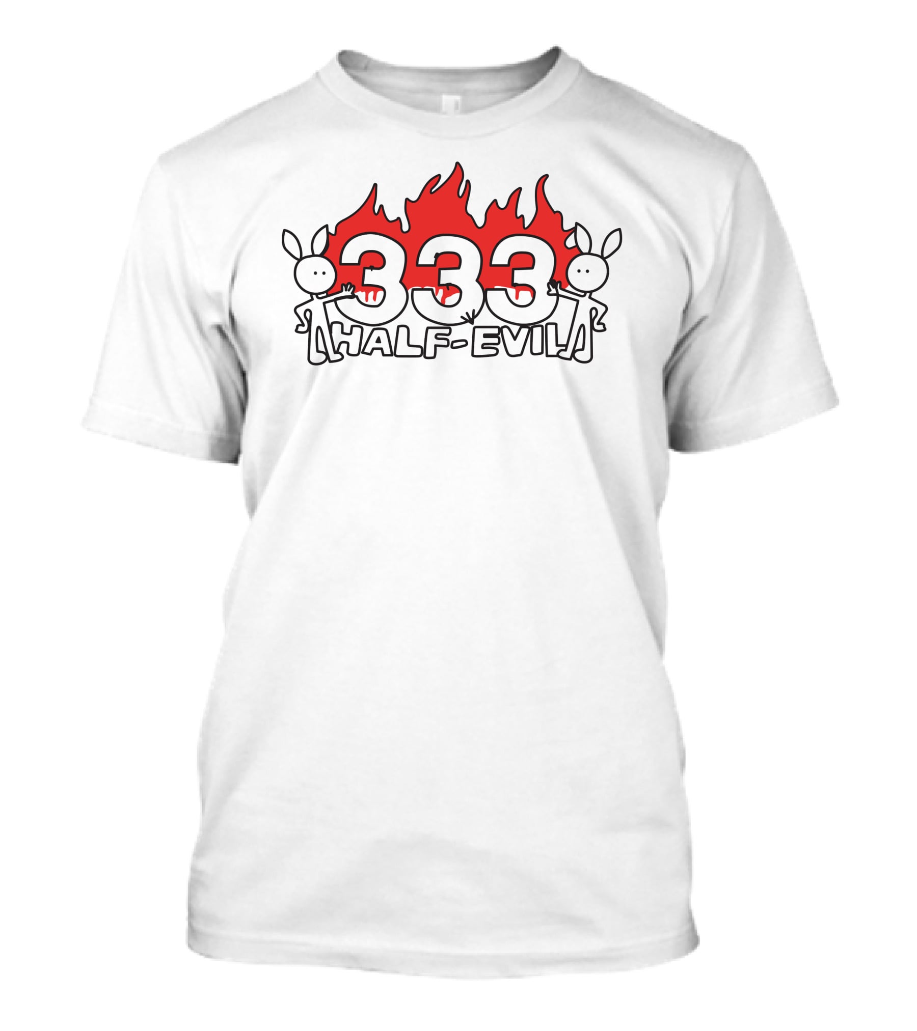 333 Half Evil Flame Bunny T-Shirt