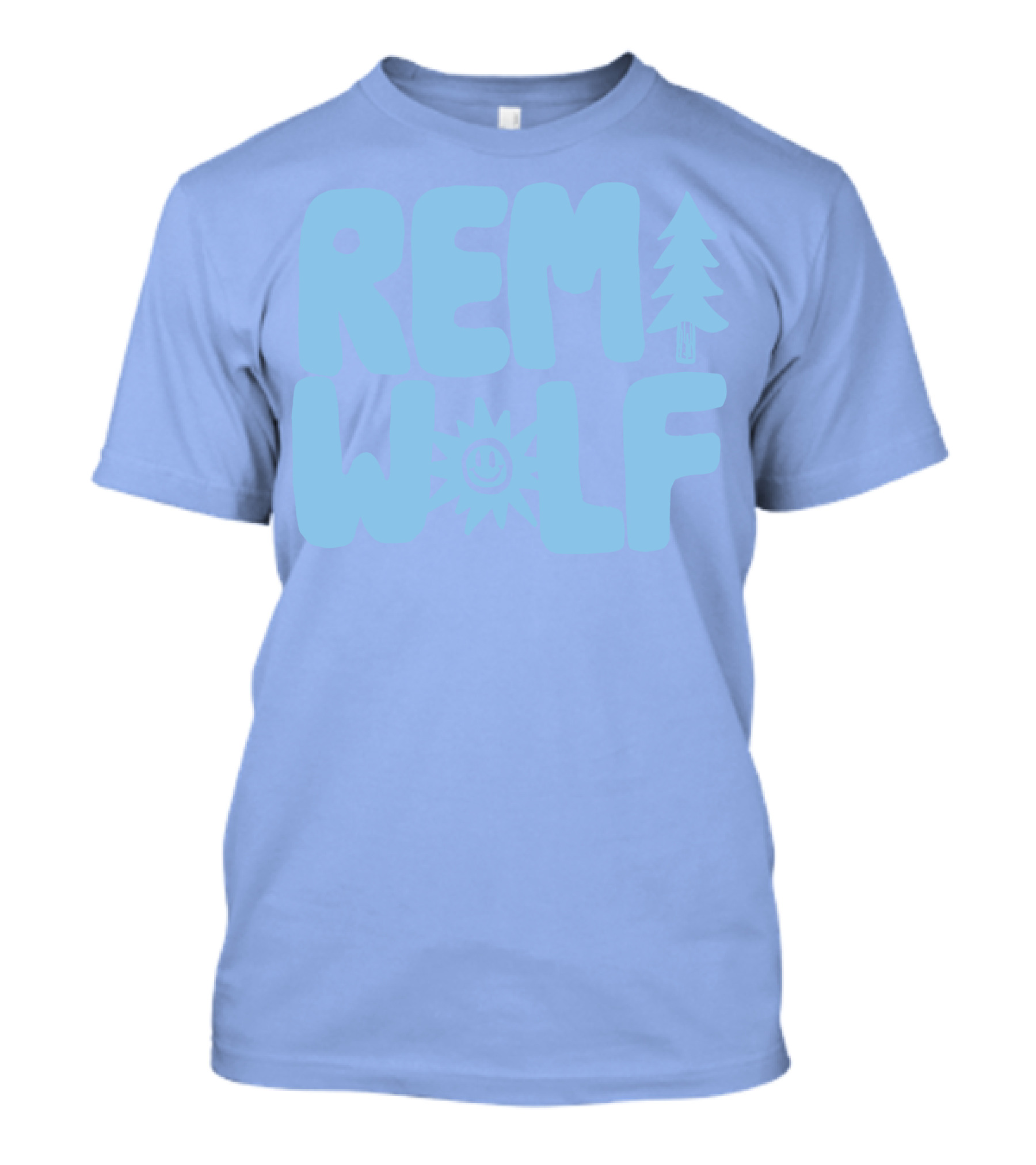 REM WOLF Pine Tree Sun Face T-Shirt