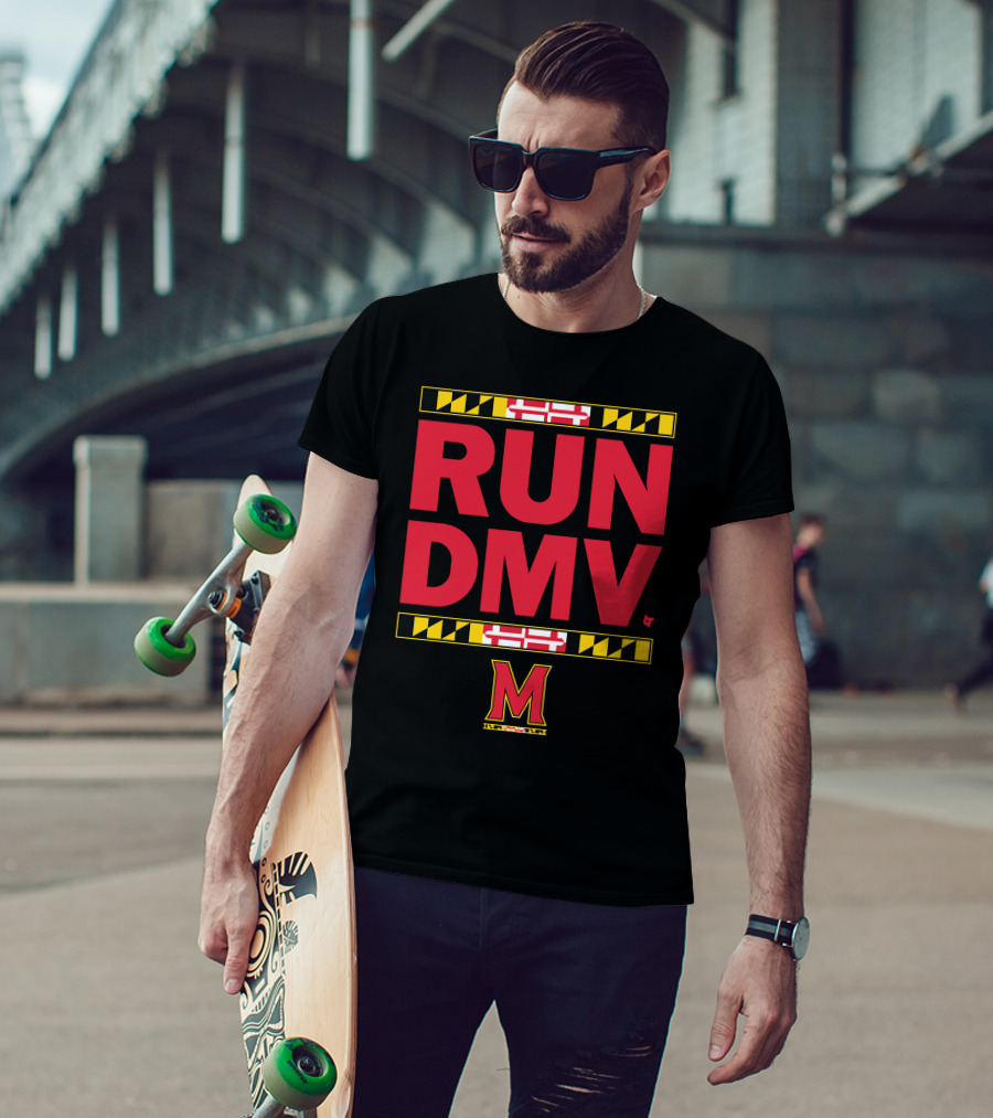 RUN DMV Maryland Flag M Logo Longsleeve T-Shirt