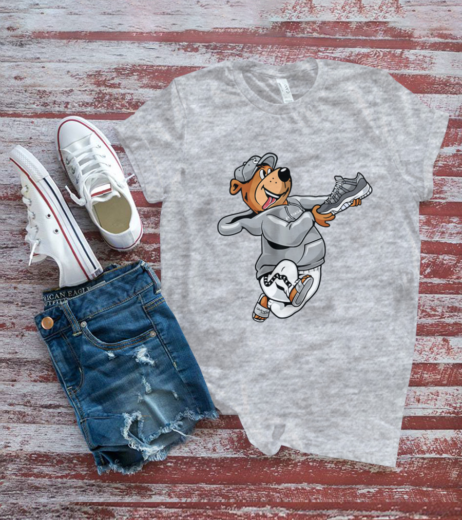 Cool Grey 11s Bear With Sneakers T-Shirt