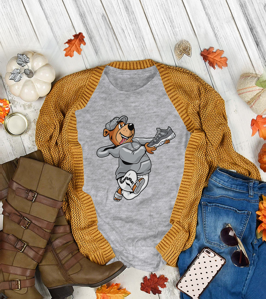 Cool Grey 11s Bear With Sneakers T-Shirt