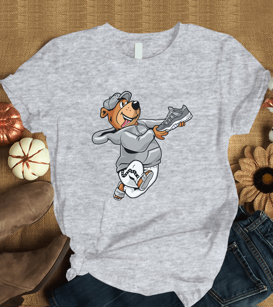 Cool Grey 11s Bear With Sneakers T-Shirt