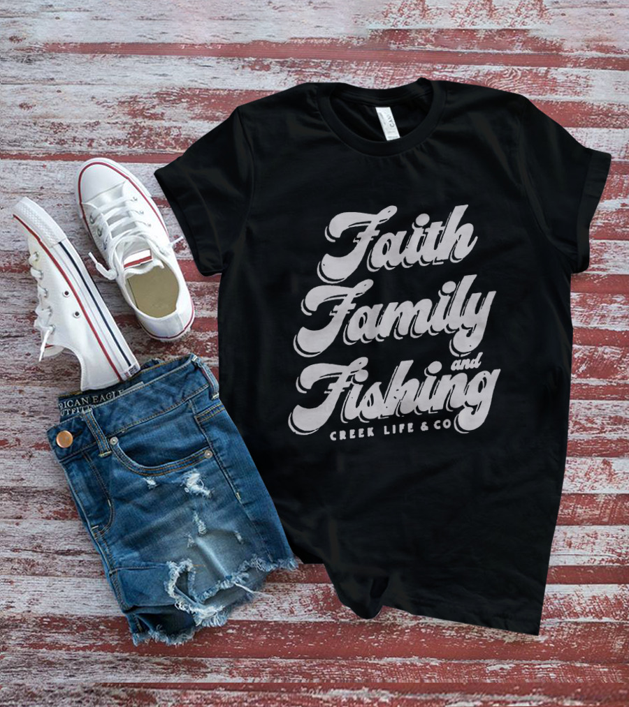 Faith Family Fishing Creek Life And Co Longsleeve T-Shirt